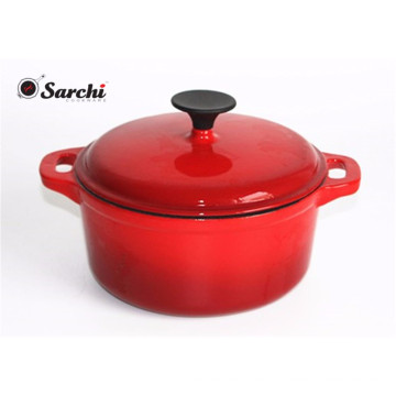 12'' Cast Iron Enamel Coated Round Dutch Oven Casserole